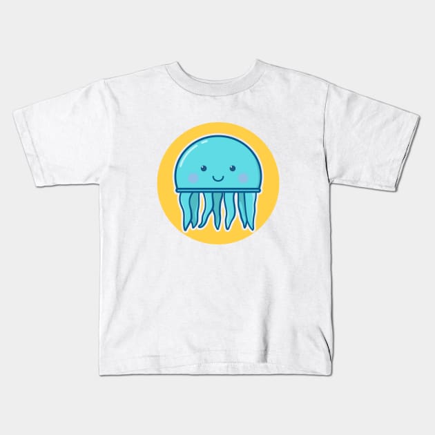 cute little jellyfish Kids T-Shirt by perfunctory